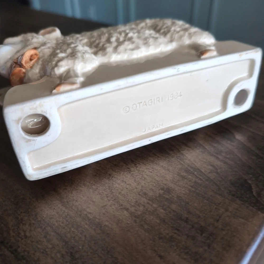 Vintage Otagiri Sheep Napkin Holder Letter Lamb Farmhouse Cottagecore Japan